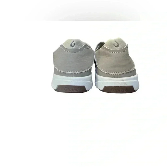 Olukai Pehuea Clay Khaki Green Perforated Textile Round Toe Slip On Sneakers - Picture 10 of 16